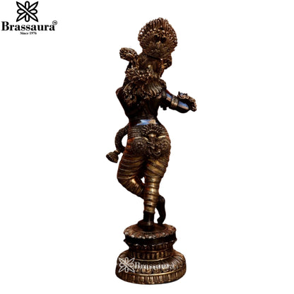 Brass Krishna Murti Weight 48 Kg And Height 45 Inch