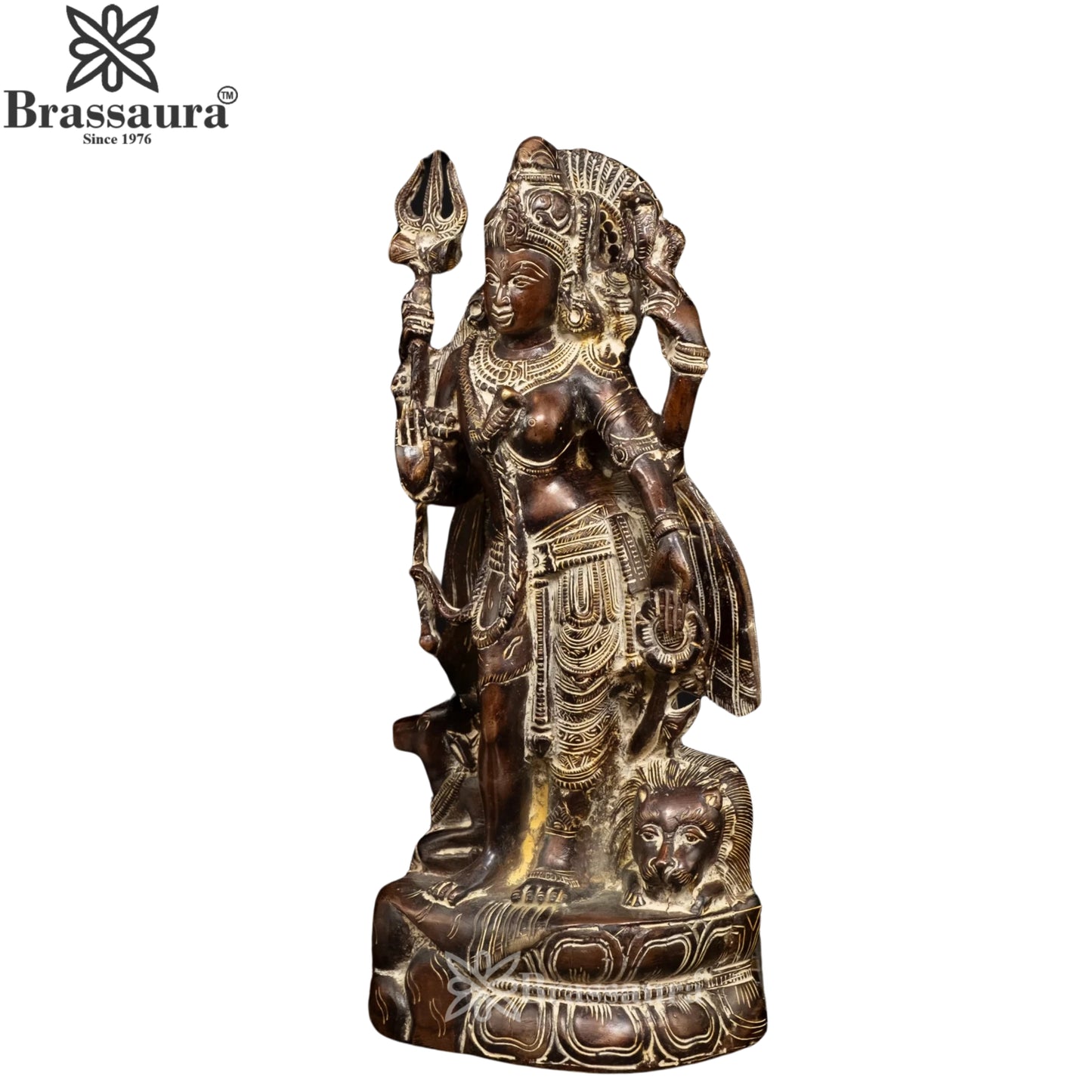 Brass Aardhnareshwar Statue Weight 5 Kg And Height 13 Inch