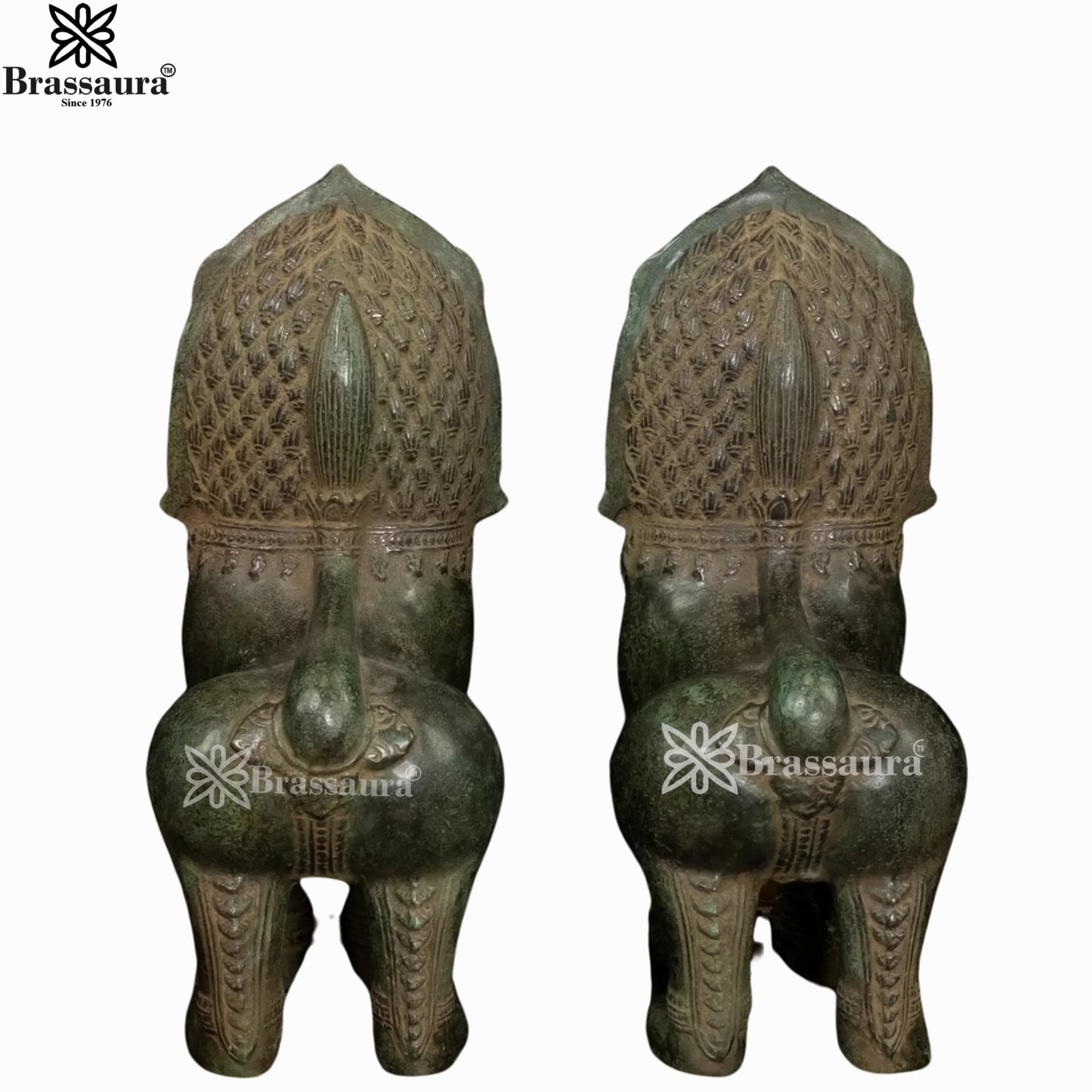 Bronze Balinese Temple Lion Idol For Home Decor Weight 2.8 Kg And Height 11 Inch