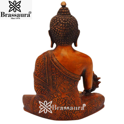 Brass Vintage Buddha Weight 3.9 Kg & Height 10 Inch