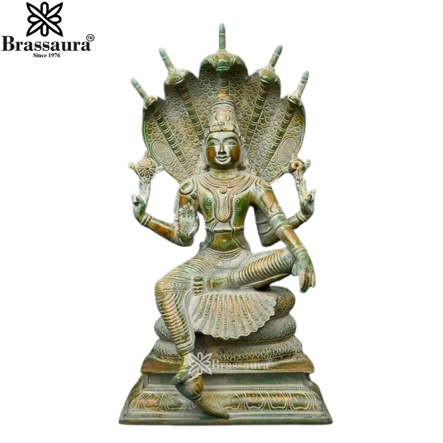 Brass Vishnu Statue Weight 37 Kg And Height 28 Inch