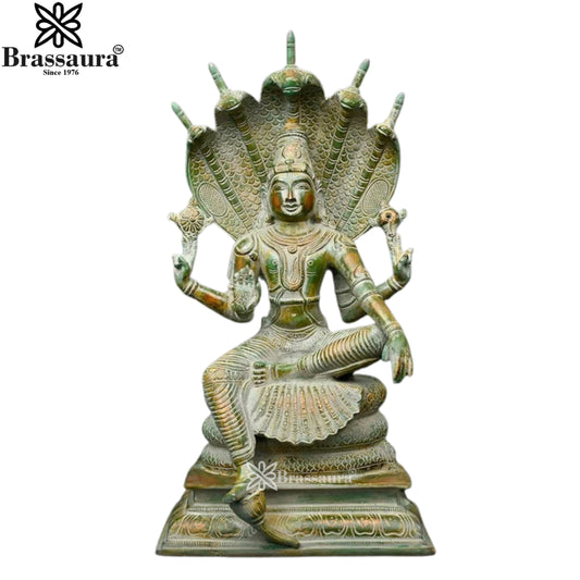 Brass Vishnu Statue Weight 37 Kg And Height 28 Inch