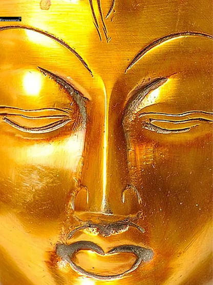 Brassaura™ Buddhist Goddess Tara Wall Hanging Brass Mask – Height 12 inches | Weight 1.72 kgs