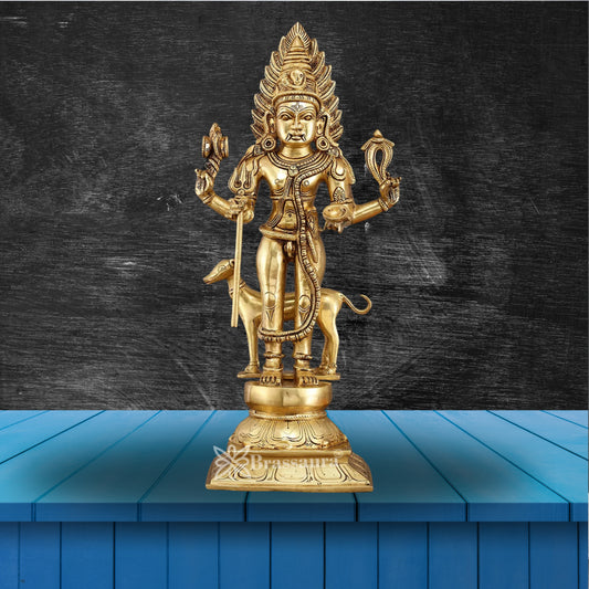 Brass Kaal Bhairav Statue Weight 8.7 Kg And Height 17 Inch