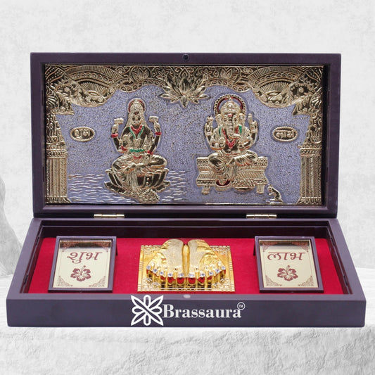 Brass Artistic Lakshmi Ganesh Weight 0.4 kg & Height 1.5 Inch