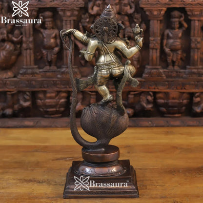 Brass Dancing Ganesha Weight 9 Kg & Height 19 Inch