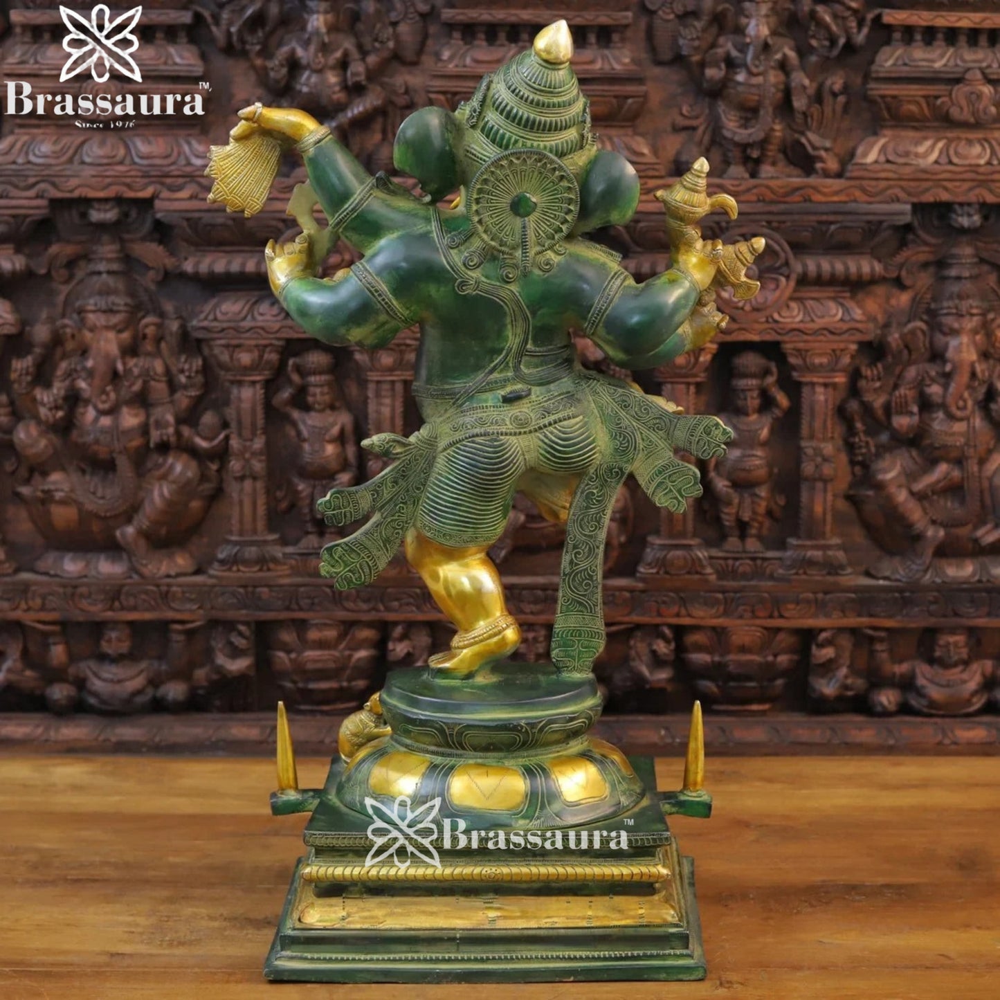 Brass Dancing Ganesha Weight 35.2 Kg & Height 30 Inch