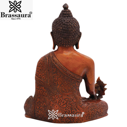 Brass Bhumisprasa Buddha Weight 4 kg & Height 10 Inch