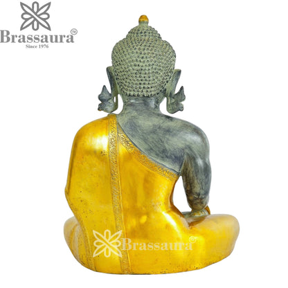 Brass Bhumisprasa Buddha Weight 19 kg & Height 20 Inch
