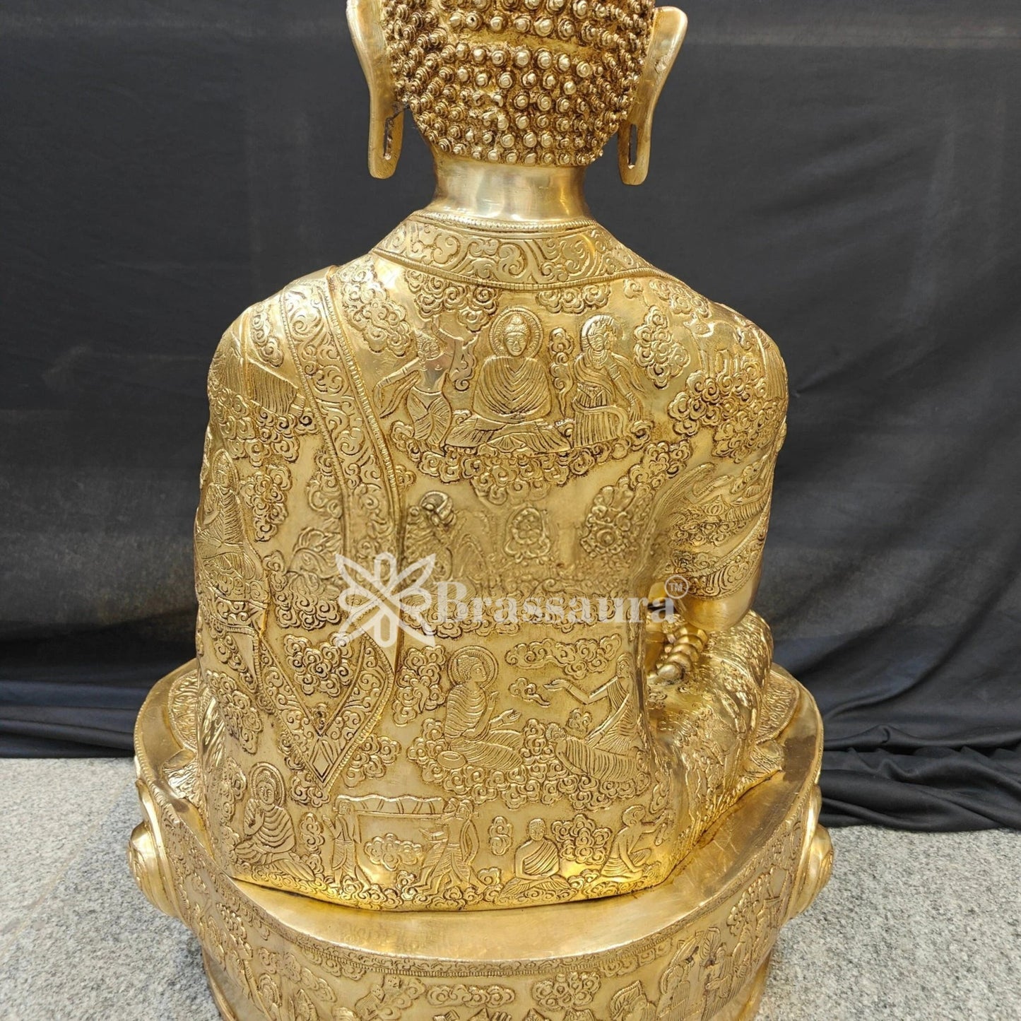 Brass Bhumisprasa Buddha Weight 52 kg & Height 33 Inch