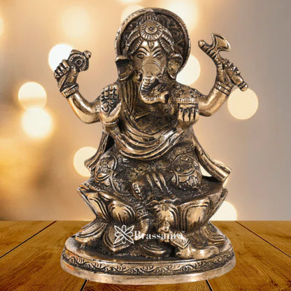 Brass Ganesha Statue Weight 1 Kg & Height 4.5 Inch