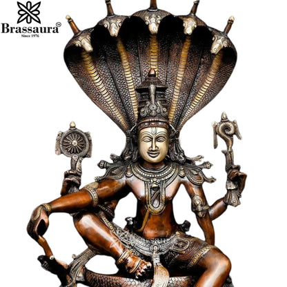 Brass Vishnu Statue Weight 37 Kg And Height 28 Inch