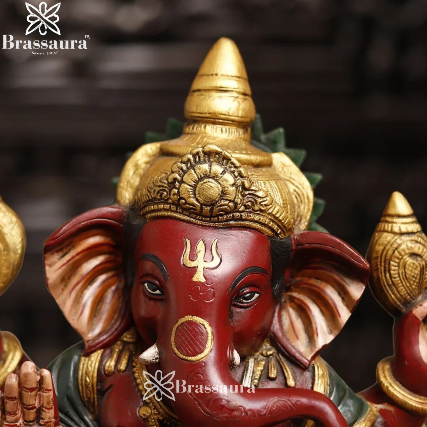 Brass Classic Ganesha Weight 11.4 Kg & Height 13 Inch