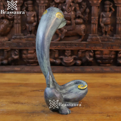 Brass Modern Ganesha Weight 6.9 Kg & Height 16.5 Inch