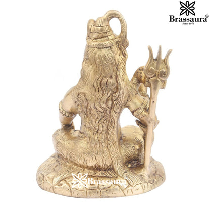 Brass Royal Golden Shiva Weight 1.8 Kg & Height 8 Inch