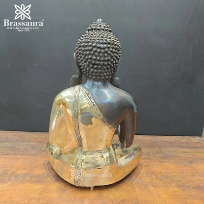 Brass Blessing Multicolored Buddha Weight 17 kg & Height 19 Inch