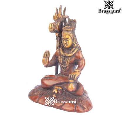 Brass Vintage Shiva Weight 1.3 Kg & Height 6 Inch