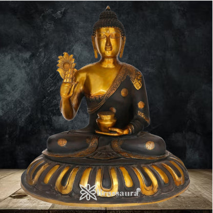 Brass Blessing Buddha Weight 28 kg & Height 28 Inch