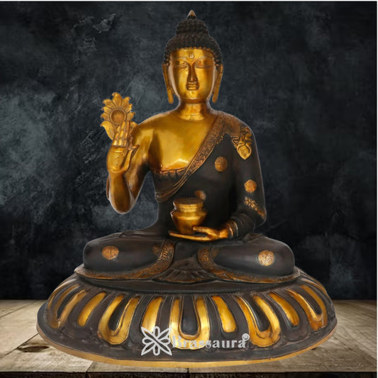 Brass Blessing Buddha Weight 28 kg & Height 28 Inch