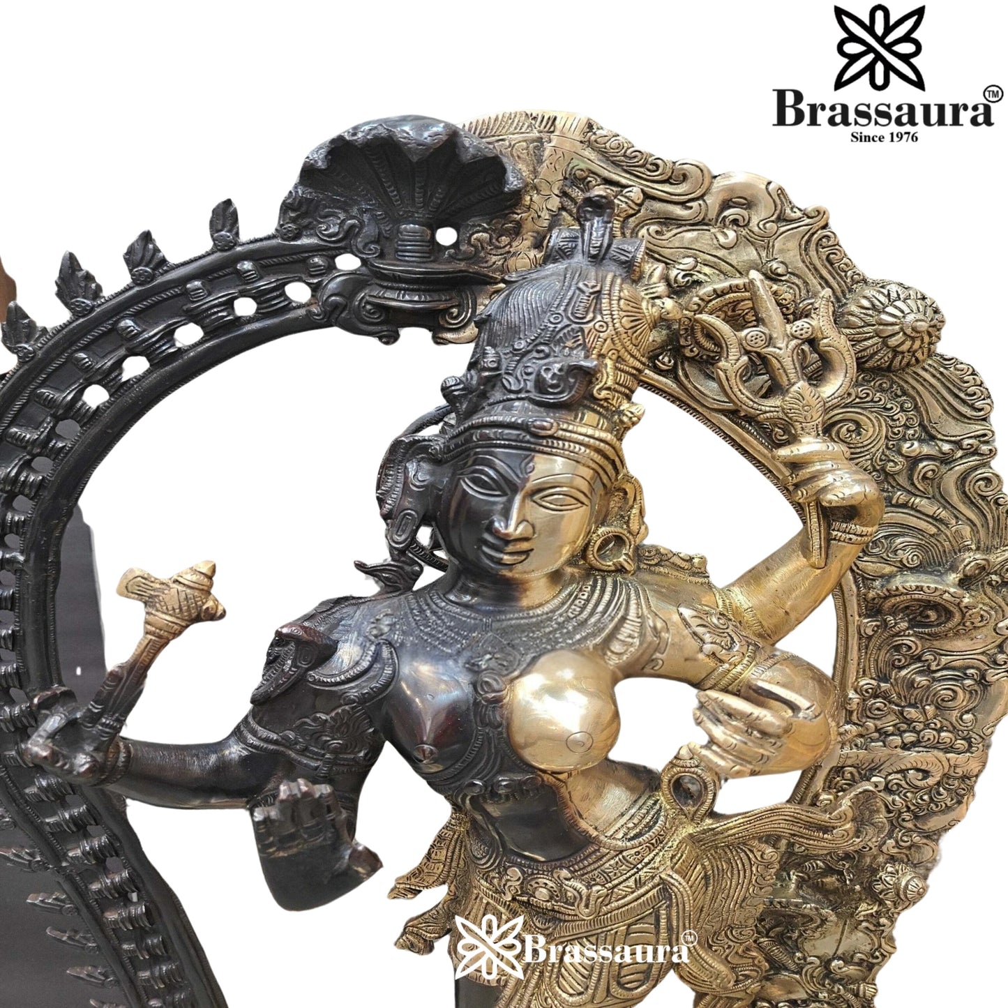 Brass Dual Color Aardhnareshwar Statue Weight 25 kg & Height 29 Inch