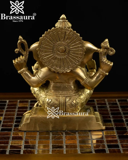 Brass Ganesha Statue Weight 2.9 Kg And Height 7.5 Inch
