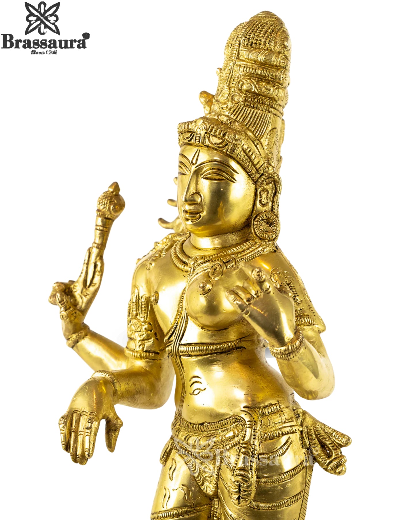 Brass Aardhnareshwar Statue Weight 8.1 Kg And Height 20.5 Inch