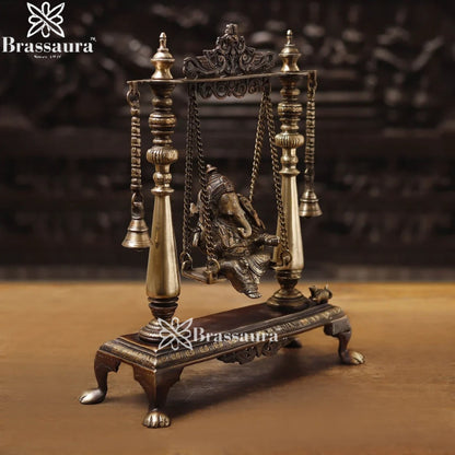 Brass Ganesha Jhula Weight 6.6 Kg & Height 16 Inch