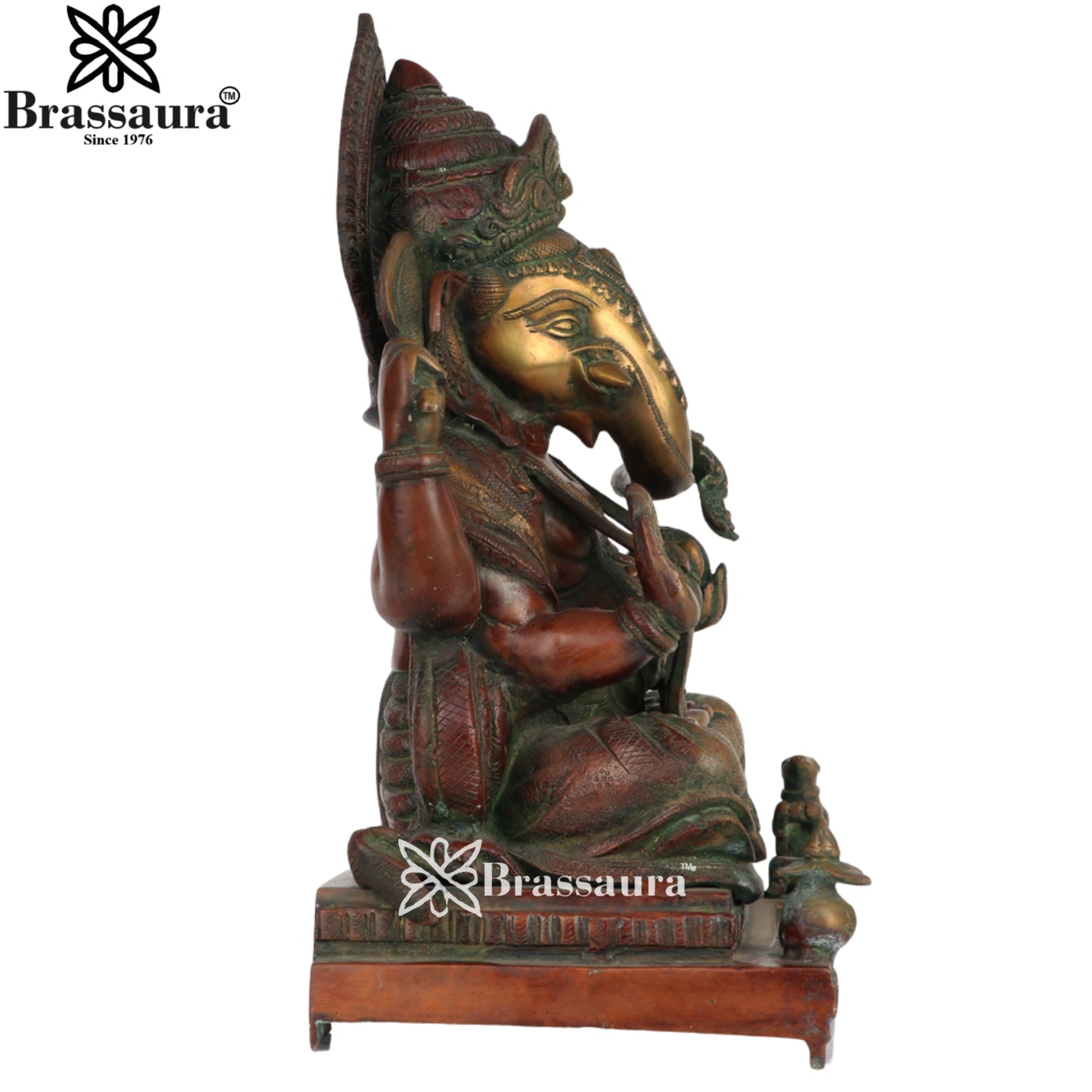 Brass Artistic Ganesha Weight 25.2 Kg & Height 20 Inch