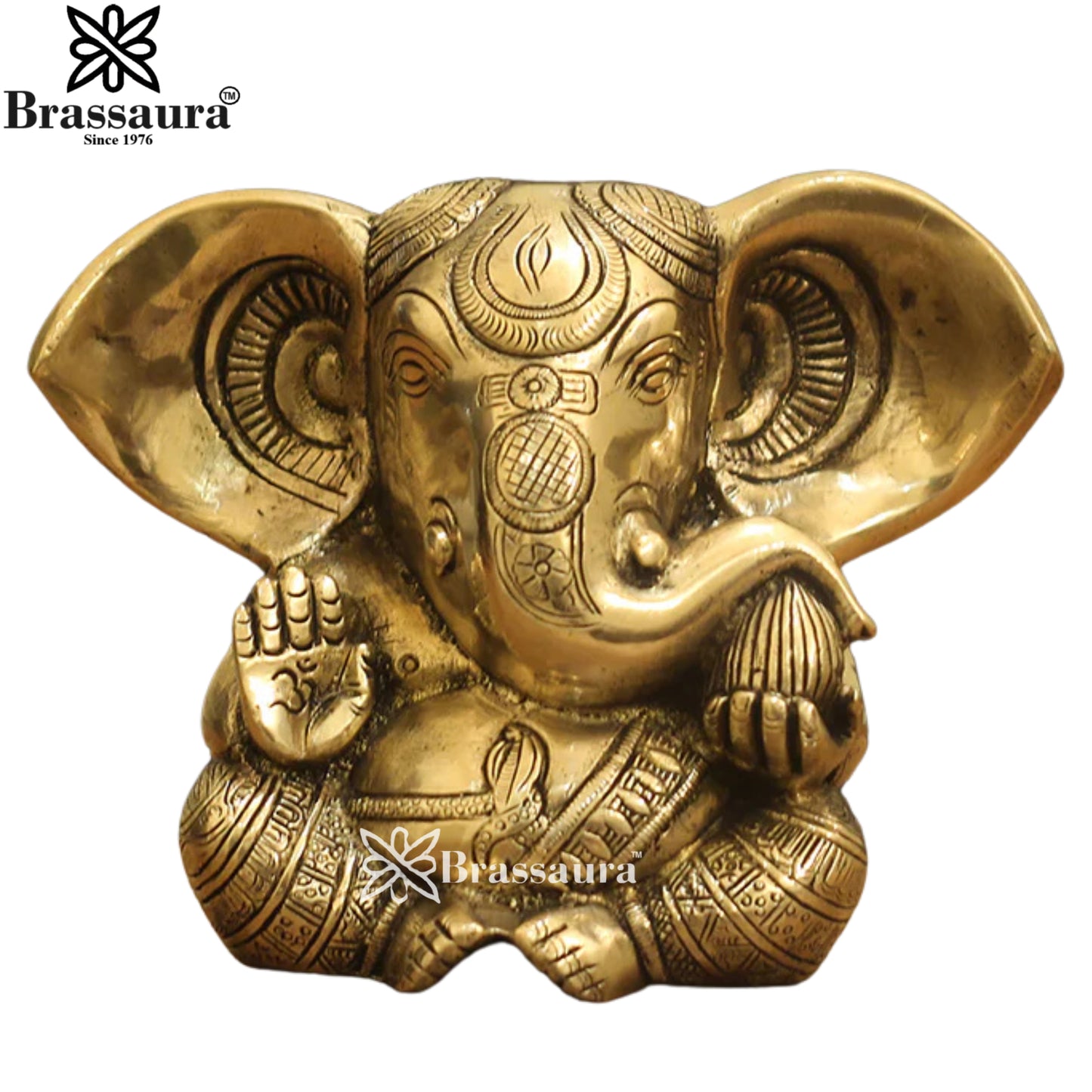 Brass Ganesha Statue Weight 1.5 Kg And Height 5 Inch