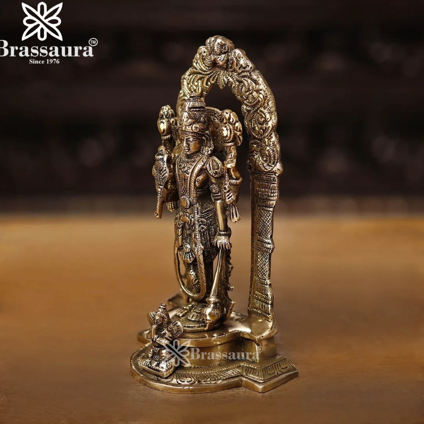 Brass Vishnu Statue Weight 1.83 Kg And Height 9 Inch