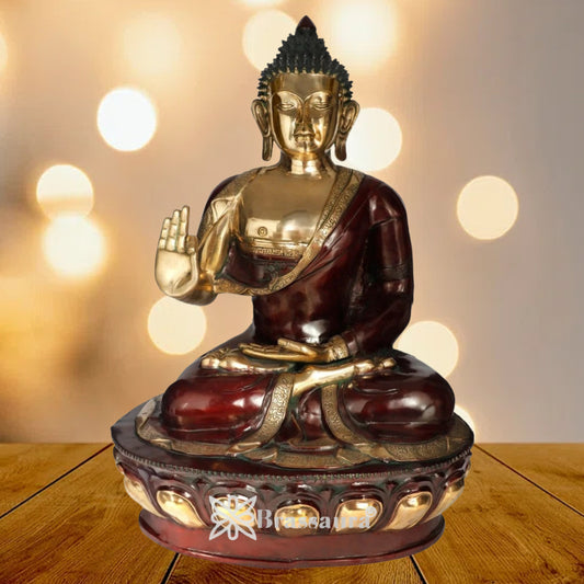 Brass Blessing Buddha Weight 85 kg & Height 46 Inch