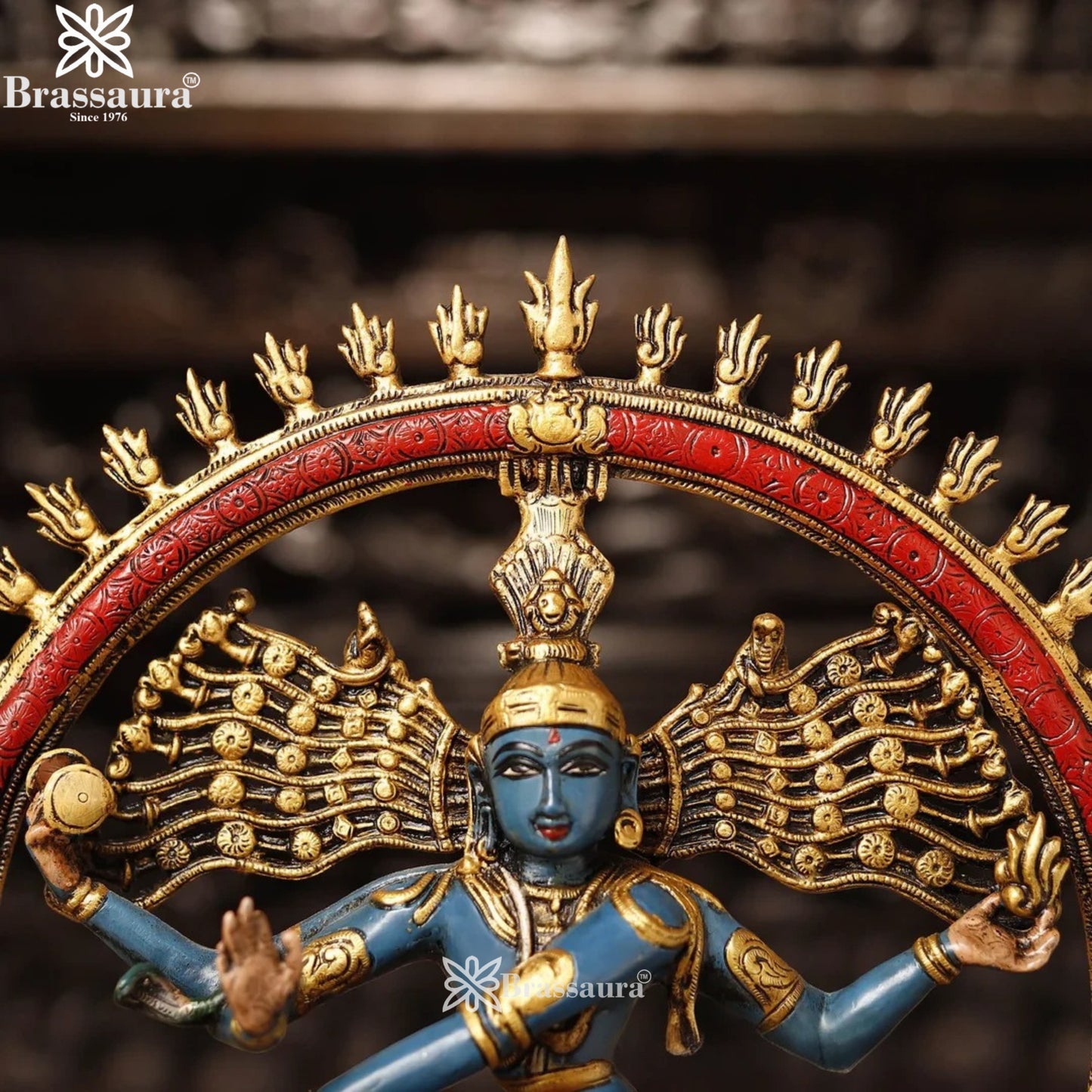 Brass Vintage Dancing Natraj Statue Weight 7.78 Kg And Height 10.5 Inch