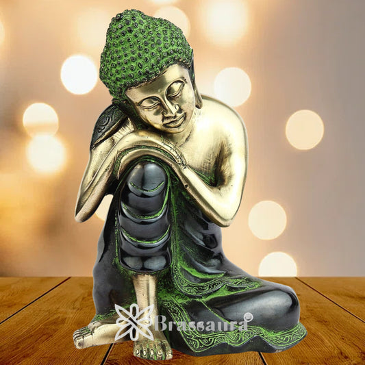 Brass Antique Buddha Weight 1.5 Kg & Height 7 Inch