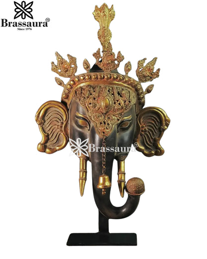 Brass Ganesha Statue Weight 6.1 Kg And Height 21.5 Inch