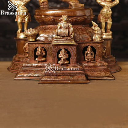 Brass Dancing Ganesha Weight 64.3 Kg & Height 40 Inch