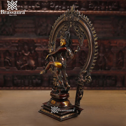Brass Dancing Natraj Statue Weight 15.7 Kg And Height 26 Inch