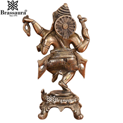 Brass Ganesha Statue Weight 1.61 Kg & Height 8 Inch