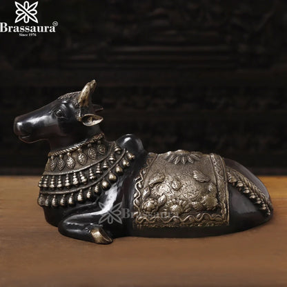 Brass Nandi Statue Weight 9.09 Kg And Height 11 Inch