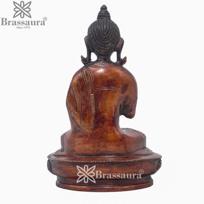 Brass Blessing Buddha Weight 0.95 kg & Height 6.25 Inch