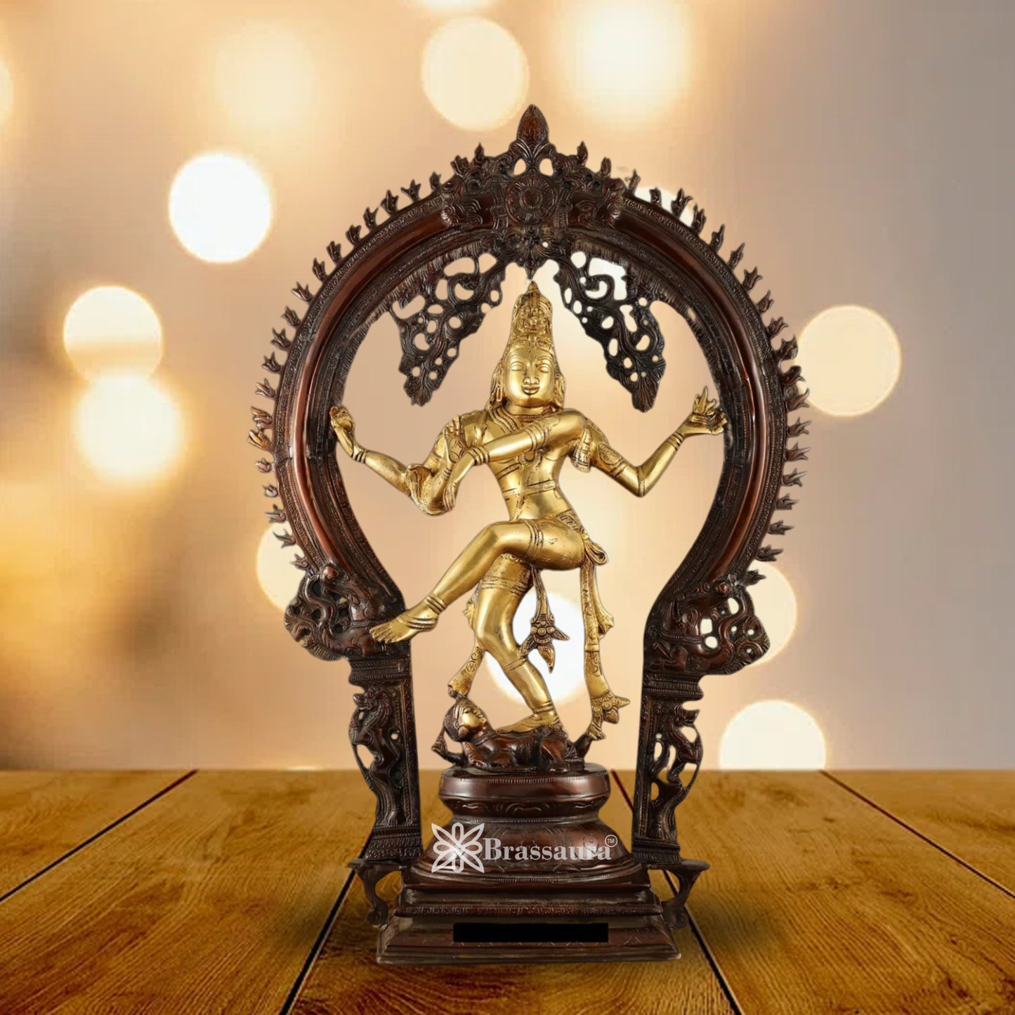 Brass Vintage Dancing Natraj Statue Weight 15.7 Kg And Height 26 Inch