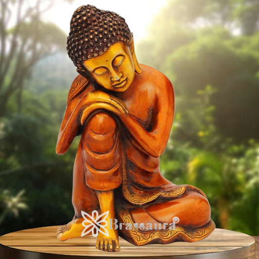 Brass Antique Buddha Weight 2  Kg & Height 8 Inch