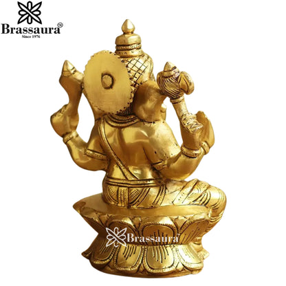Brass Ganesha Statue Weight 2 Kg And Height 8 Inch