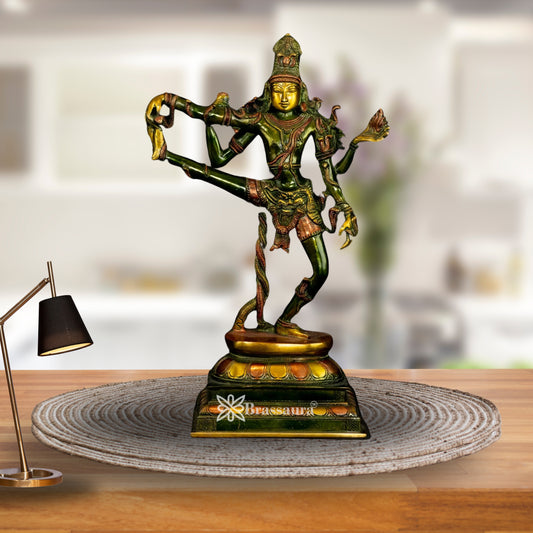 Brass Dancing Natraj Statue Weight 8 Kg And Height 17.5 Inch