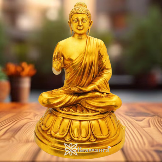 Brass Vintage Buddha Weight 15.6 Kg & Height 22 Inch