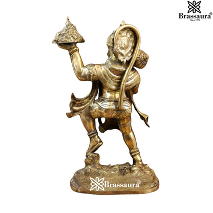 Brassaura™ Handcrafted Brass Hanuman Murti – Height 27 Inches & Weight 25.5 Kgs | Festive Use