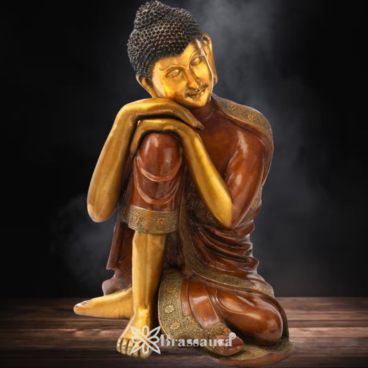 Brass Setting Buddha Weight 55 kg & Height 29 Inch