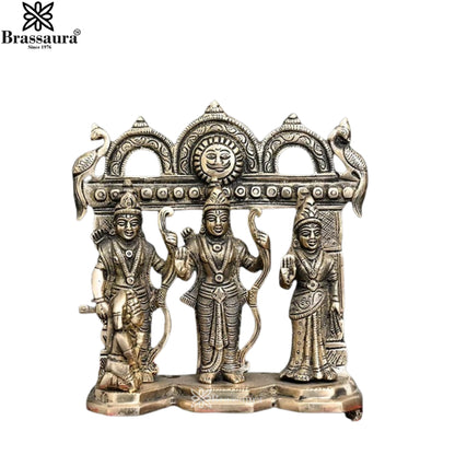 Brass Ram Darbar Statue Weight 2.07 Kg And Height 7.7 Inch