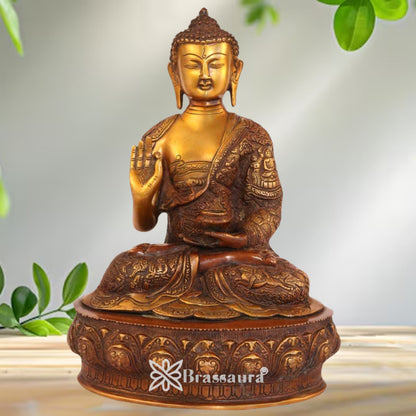 Brass Vintage Buddha Weight 7.3 Kg & Height 14 inch