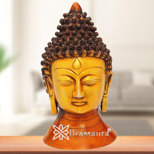 Brass Artistic Buddha Weight 2.3 Kg & Height 8 Inch