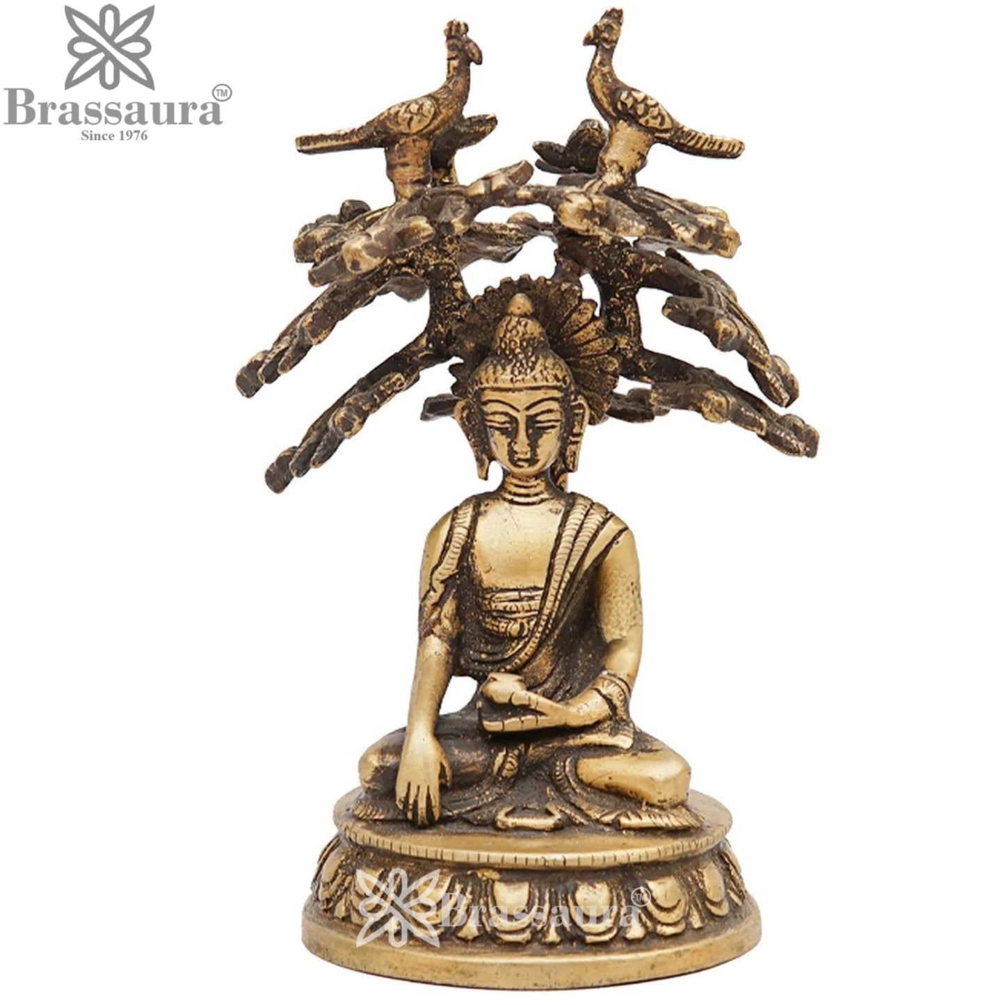 Brass Bhumisprasa Buddha Weight 1 kg & Height 6 Inch